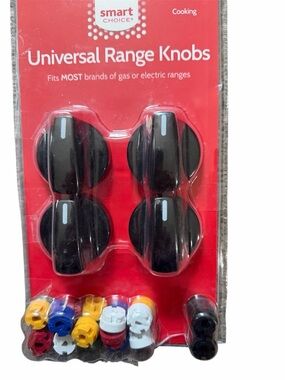 Smart Choice Black Universal Range Knobs - Set of 4